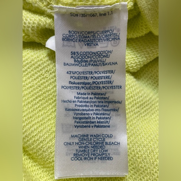 Chaps Women's Sweater Super Soft  Pullover Neon Green/Yellow Crewneck size M. - Picture 7 of 7